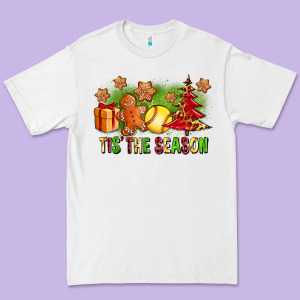 Tis The Season Christmas With Softball And Gingerbread Man Premium Tee Designed By Fadigitalartstudio