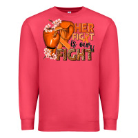 Cardinal Her fight is our fight Kidney Cancer orange ribbon Premium Sweatshirt - NancyCooperArtShop