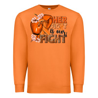 Carrot Her fight is our fight Kidney Cancer orange ribbon Premium Sweatshirt - NancyCooperArtShop