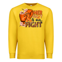Lemon Her fight is our fight Kidney Cancer orange ribbon Premium Sweatshirt - NancyCooperArtShop
