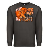 Smoke Her fight is our fight Kidney Cancer orange ribbon Premium Sweatshirt - NancyCooperArtShop