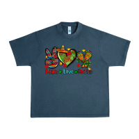 Midnight Navy peace love fiesta ado Urban Heavy Tee - AdoDesignShop