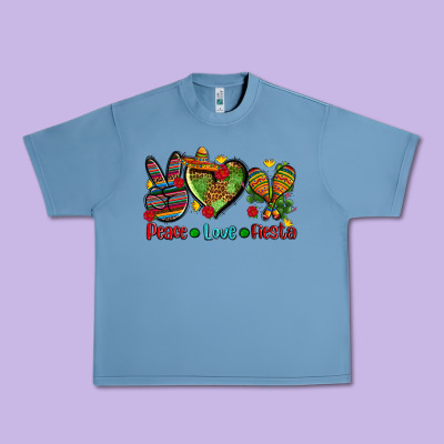 Peace Love Fiesta Ado Urban Heavy Tee Designed By Adodesignshop