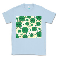 Dusty Blue st patrick clover Classic Tee - MaliasSmallBusiness