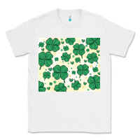 White st patrick clover Classic Tee - MaliasSmallBusiness