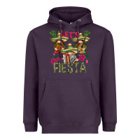 Plum Let's Fiesta with gnomes Heavyweight Hoodie - NancyCooperArtShop