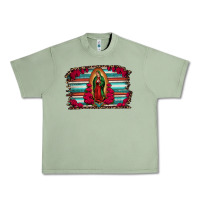 Oil Green lady of guadalupe serape and roses Urban Heavy Tee - Jasminsmagicworld