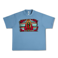 Pebble Blue lady of guadalupe serape and roses Urban Heavy Tee - Jasminsmagicworld