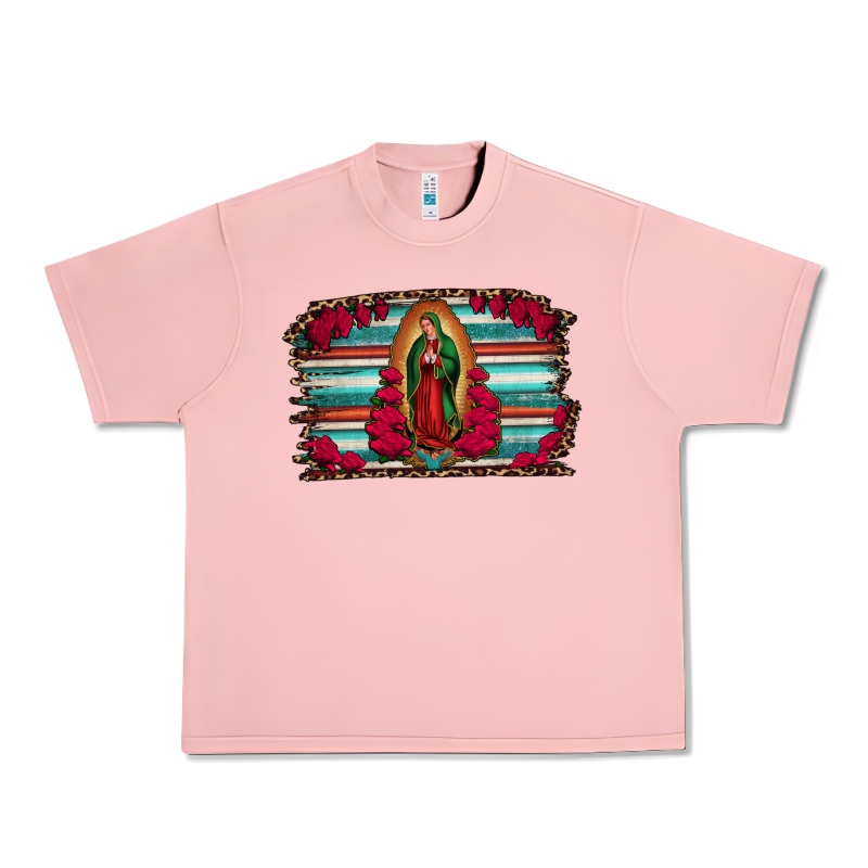 Lady Of Guadalupe Serape And Roses Urban Heavy Tee by Jasminsmagicworld | Teevron