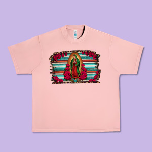 Lady Of Guadalupe Serape And Roses Urban Heavy Tee Designed By Jasminsmagicworld
