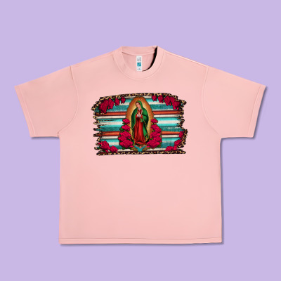 Lady Of Guadalupe Serape And Roses Urban Heavy Tee Designed By Jasminsmagicworld