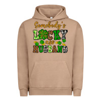 Pigment Burro St. Patrick's Somebody's lucky as husband Urban Hoodie - OliviaCreatesArt