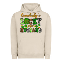 Pigment French Oak St. Patrick's Somebody's lucky as husband Urban Hoodie - OliviaCreatesArt