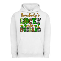 Pigment Lunar Rock St. Patrick's Somebody's lucky as husband Urban Hoodie - OliviaCreatesArt