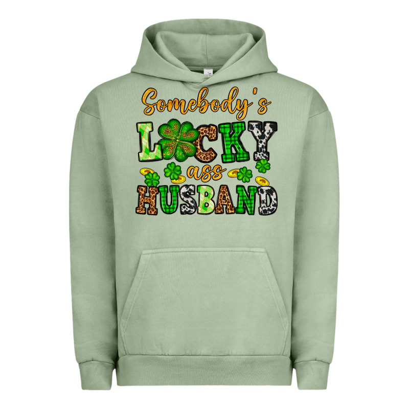 St. Patrick's Somebody's Lucky As Husband Urban Hoodie by OliviaCreatesArt | Teevron