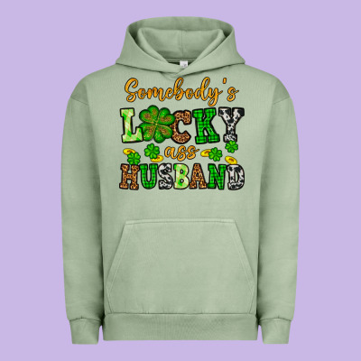 St. Patrick's Somebody's Lucky As Husband Urban Hoodie Designed By Oliviacreatesart