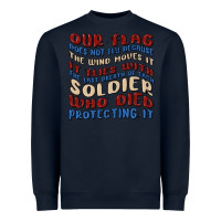 Navy our flag Heavyweight Sweatshirt - MaliasSmallBusiness