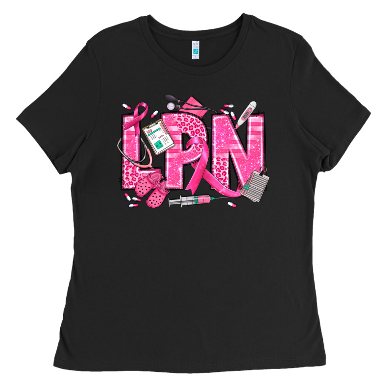 Breast Cancer Lpn Licensed Practical Nurse Ladies Tee by texasbilliewilder | Teevron