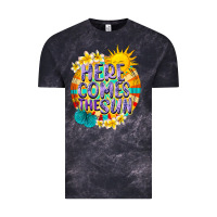 Cloud Black Here comes the sun Vintage Tee - NancyCooperArtShop