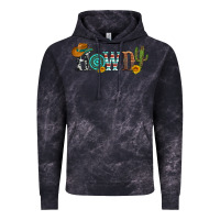 Cloud Black howdy with cowboy hat and cactus Vintage Hoodie - Artiststas