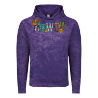 Cloud Purple howdy with cowboy hat and cactus Vintage Hoodie - Artiststas