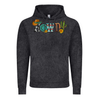 Vintage Black howdy with cowboy hat and cactus Vintage Hoodie - Artiststas