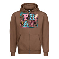 Chestnut Pray leopard frame Zipper Hoodie - LillyAllenDesigns