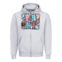Heather Grey Pray leopard frame Zipper Hoodie - LillyAllenDesigns
