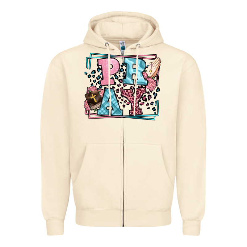 Pray Leopard Frame Zipper Hoodie by LillyAllenDesigns | Teevron