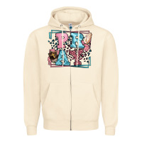 Sandshell Pray leopard frame Zipper Hoodie - LillyAllenDesigns