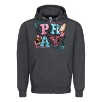 Smoke Pray leopard frame Zipper Hoodie - LillyAllenDesigns