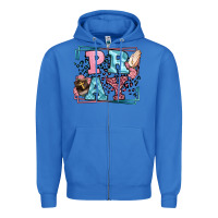 True Royal Pray leopard frame Zipper Hoodie - LillyAllenDesigns