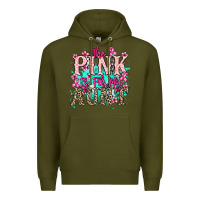 Army Green The pink is for my Aunt Cancer Awareness Premium Hoodie - HowdyJamesFarm