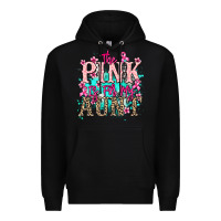 Black The pink is for my Aunt Cancer Awareness Premium Hoodie - HowdyJamesFarm