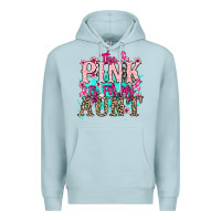 Blue Mist The pink is for my Aunt Cancer Awareness Premium Hoodie - HowdyJamesFarm