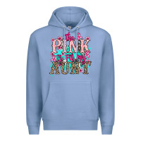 Colony Blue The pink is for my Aunt Cancer Awareness Premium Hoodie - HowdyJamesFarm
