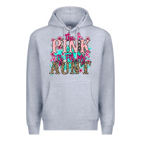Heather Grey The pink is for my Aunt Cancer Awareness Premium Hoodie - HowdyJamesFarm