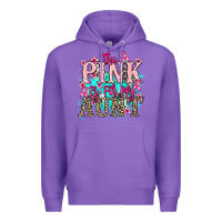 Purple The pink is for my Aunt Cancer Awareness Premium Hoodie - HowdyJamesFarm