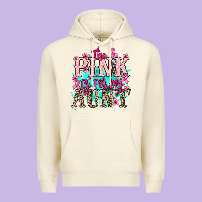 The Pink Is For My Aunt Cancer Awareness Premium Hoodie Designed By Howdyjamesfarm