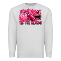 Dove Grey Tis' the season Football Breast Cancer Premium Sweatshirt - NancyCooperArtShop