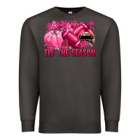 Smoke Tis' the season Football Breast Cancer Premium Sweatshirt - NancyCooperArtShop
