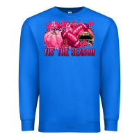 True Royal Tis' the season Football Breast Cancer Premium Sweatshirt - NancyCooperArtShop