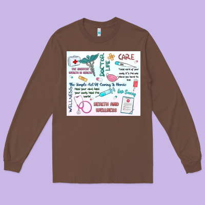 Doctor Life Long Sleeve Tee Designed By Maliassmallbusiness