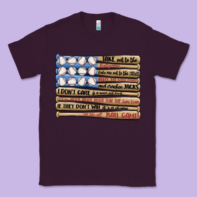 Baseball Ballgame Classic Tee Designed By Maliassmallbusiness