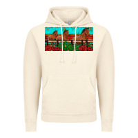 Vintage Artic horses roses ann cactuses license plate Vintage Hoodie - Artiststas