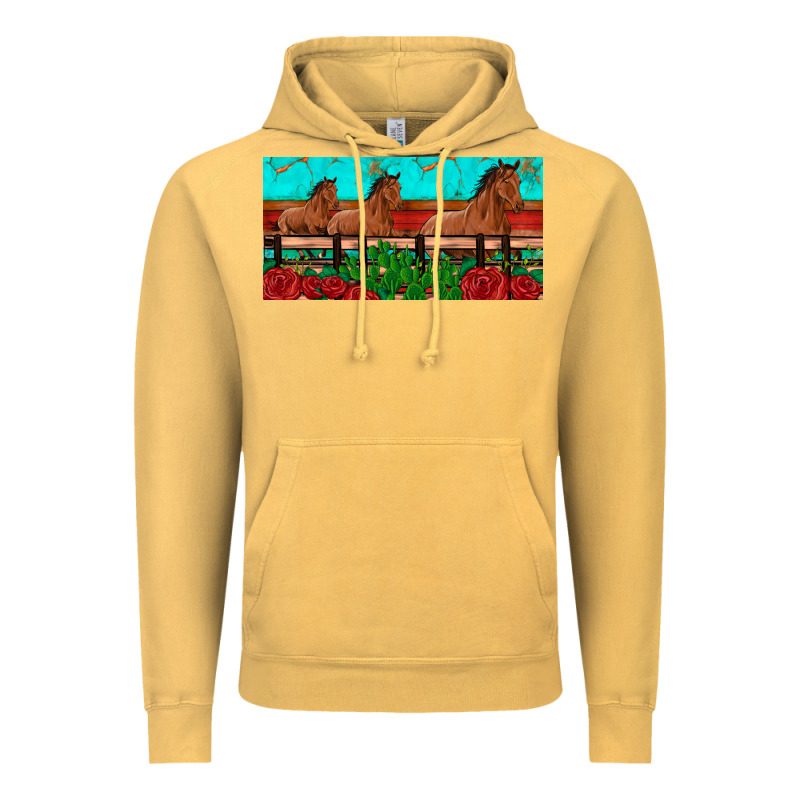 Horses Roses Ann Cactuses License Plate Vintage Hoodie by Artiststas | Teevron