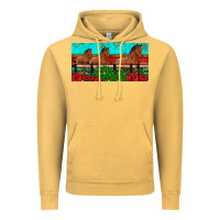 Vintage Mustard horses roses ann cactuses license plate Vintage Hoodie - Artiststas