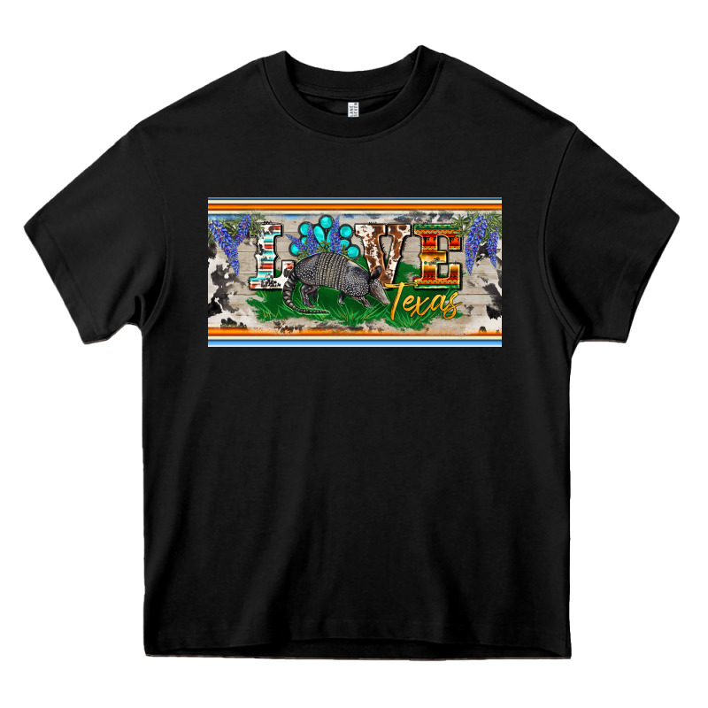 Love Texas Armadillo License Plate Heavy Core Tee by BarkalooDesign | Teevron