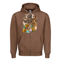 Chestnut Western Rabbit with Crosses Zipper Hoodie - LillyAllenDesigns