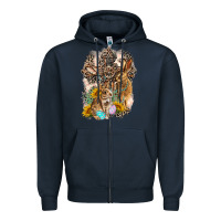 Navy Western Rabbit with Crosses Zipper Hoodie - LillyAllenDesigns